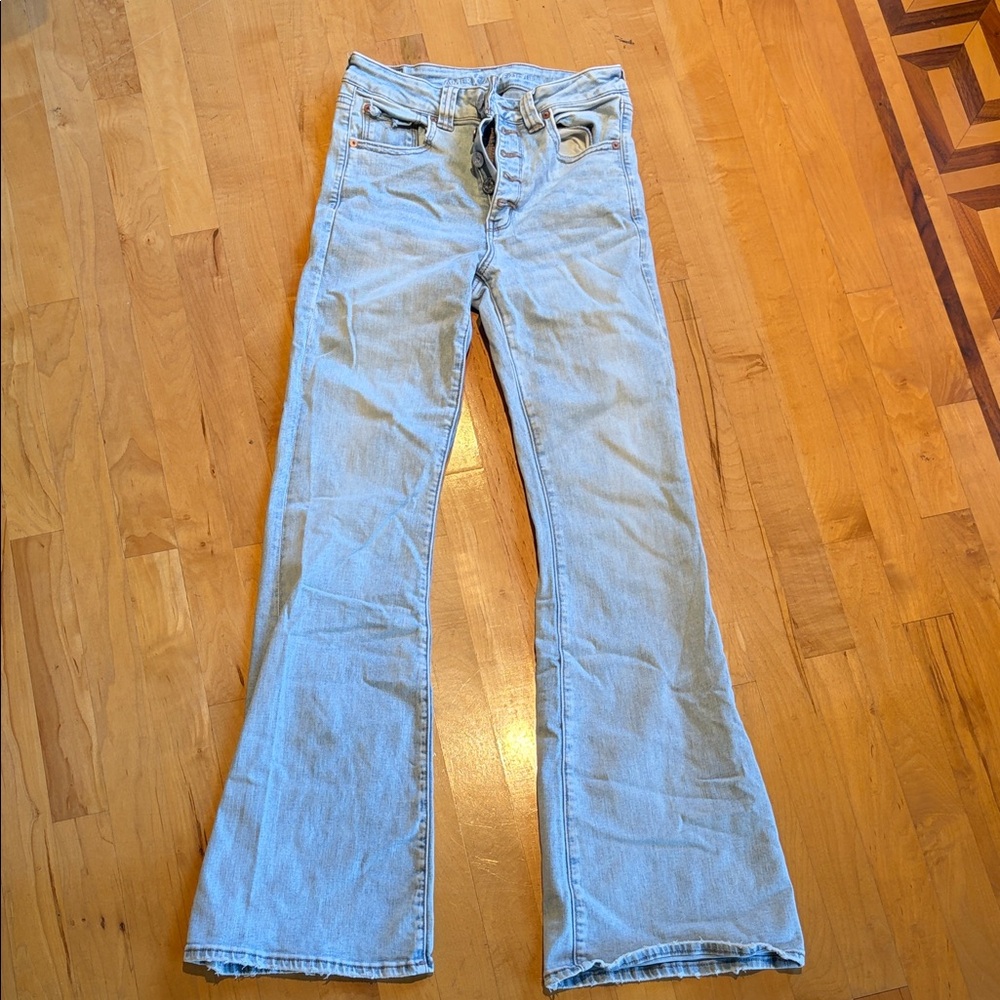 American Eagle Outfitters Light Blue Flare Jeans